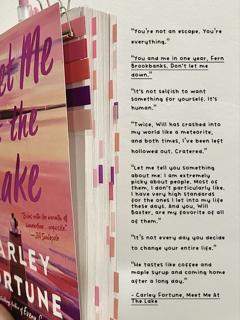 book annotations, book quotes Meet Me At The Lake, Carley Fortune, Don't Let Me Down, Book Annotations, Book Annotation, Book Writing, At The Lake, Books For Teens, Book Cover Design