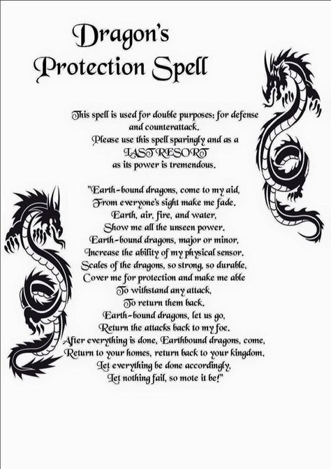 Dragon's Protection Spell Pagan Quotes, Hoodoo Spells, Breathing Fire, Spells For Beginners, Protection Spell, Wiccan Magic, Magic Spell Book, Magick Spells, Wiccan Spell Book