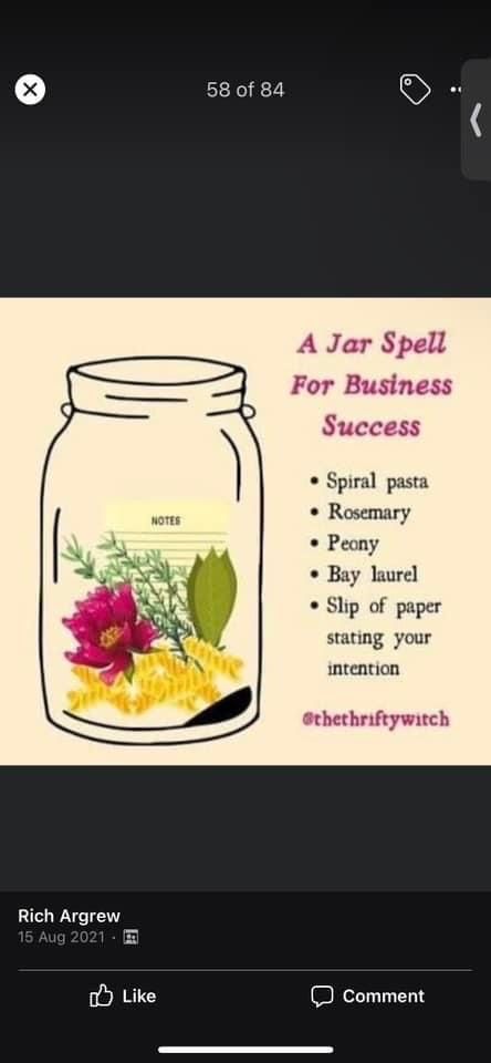 Business Success Spell Jar, Success Spell Jar Recipe, Commitment Spell Jar, Confidence Spell Jar Ingredients, Luck And Success Spell Jar, Business Spell, Spiral Pasta, Jar Spells, Spell Jar