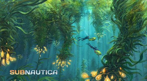 http://www.moddb.com/games/subnautica/images/subnautica-concept-art-kelp-forest Subnautica Concept Art, Kelp Forest, Underwater Scene, Deep Sea Creatures, 3d Landscape, Landscape Concept, Alien Planet, Monster Hunter, Underwater World