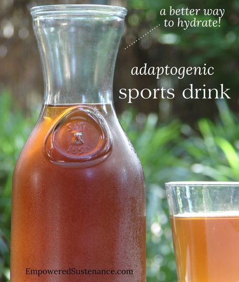 Adaptogenic Sports Drink: A better way to hydrate! - Empowered Sustenance Anaerobic Workouts, Homemade Sports Drink Recipes, Sports Drink Recipe, Homemade Sports Drink, Russian Scientist, Tulsi Tea, Sports Drinks, Balance Hormones, Can't Stop Won't Stop