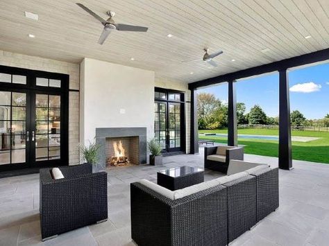 Top 50 Best Patio Ceiling Ideas - Covered Outdoor Designs Covered Patio Furniture Ideas, Modern Covered Patio, Covered Patio Furniture, Patio Ceiling Ideas, Pergola Patio Ideas Diy, Covered Patio Ideas, Patio Ceiling, Covered Patio Design, Outdoor Covered Patio