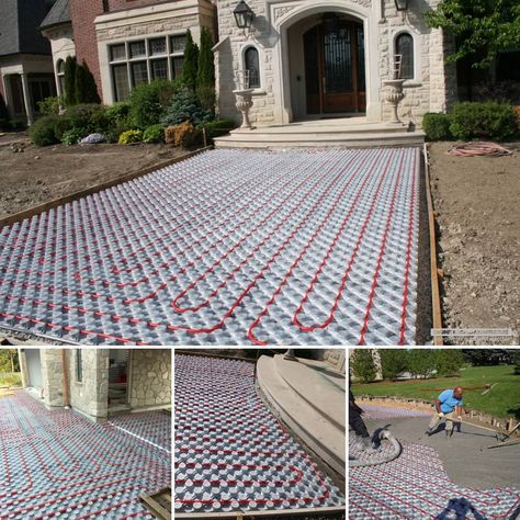 207 Likes, 3 Comments - Engineering and Architecture (@engineeringandarchitecture) on Instagram: “Heated walkway. Hydronic Heating System. In floor radiant hydronic heating provides even, quiet,…” Heated Driveway Cost, Heated Driveway, Diy Driveway, Ramp Stairs, Radiant Heating System, Diy Heater, Hydronic Heating Systems, Pex Tubing, Solar Collector