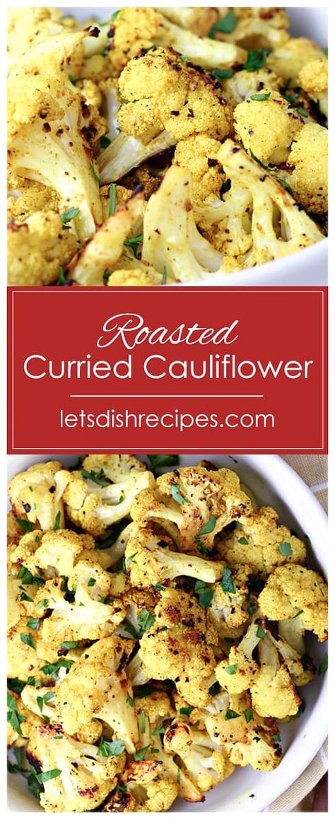 Curry Roasted Cauliflower, Curry Cauliflower, Roasted Baby Carrots, Curried Cauliflower, Roasted Cauliflower Recipes, Cauliflower Recipe, Vegetable Side Dishes Recipes, Cauliflower Curry, Ginger Recipes