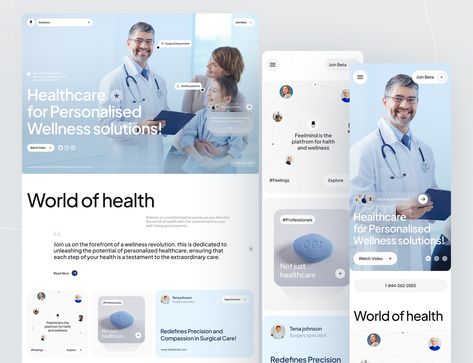 Healthcare Startup Design Concept by Linur for Eloqwnt on Dribbble Healthcare Landing Page, Healthcare Website, Medical Website, Medical Website Design, Startup Design, Restaurant Branding Design, App Landing Page, Ui Design Website, Health Tech