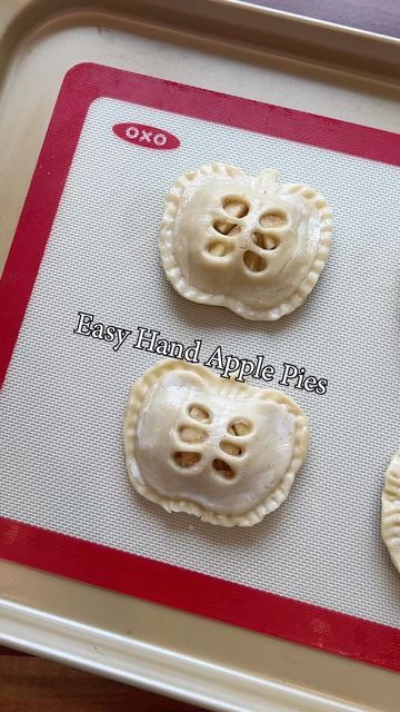 Tasty on Instagram: "These hand apple pies from @jasminepak are almost TOO cute to eat! Find the molds in our link in bio Easy Hand Apple Pies - 2 lbs Trader Joe’s store-bought pie crust (feel free to make your own) - 3 Granny Smith Apples, thinly sliced and chopped - 3/4 tsp cinnamon - 4 tbsp unsalted butter - 1.5 tbsp flour - 1/8 cup water - 1/2 cup granulated sugar - 1 egg + 1 tbsp water for egg wash, sub milk wash - Extra sugar for topping - Optional: Apple pie mold Directions: 1. Hand Apple Pies, Egg Wash Recipe, Pie Pockets, Xmas Cookies Recipes, Apple Pie Crust, Mini Pie Recipes, Xmas Cookie, Pie Mold, Store Bought Pie Crust