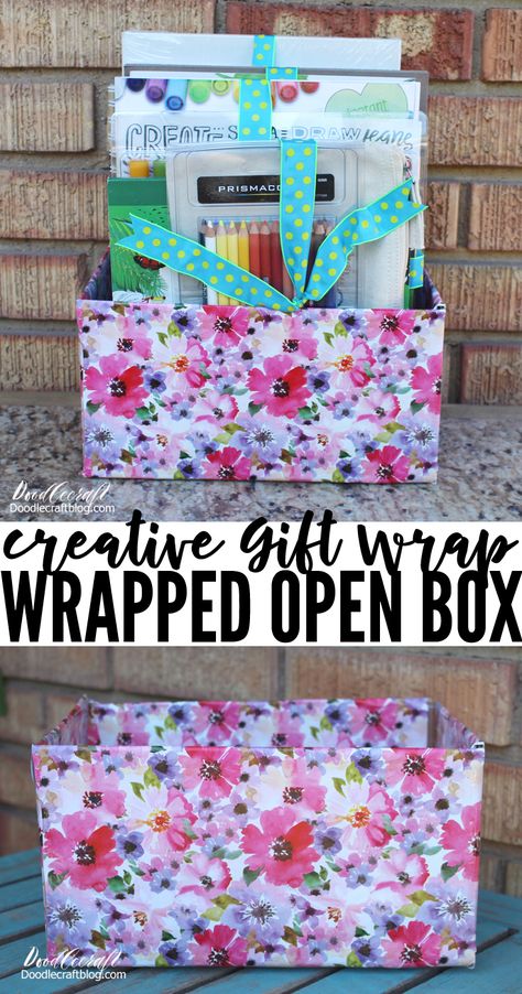 Doodlecraft: Creative Gift Wrapping: Wrapped Open Box Pillow Cover Ideas, Diy Crochet Ornaments, Whimsical Crochet, Handbags Patterns, Crochet Pillow Cover, Box Creative, How To Wrap, Crochet Ornaments, Ideas For Christmas