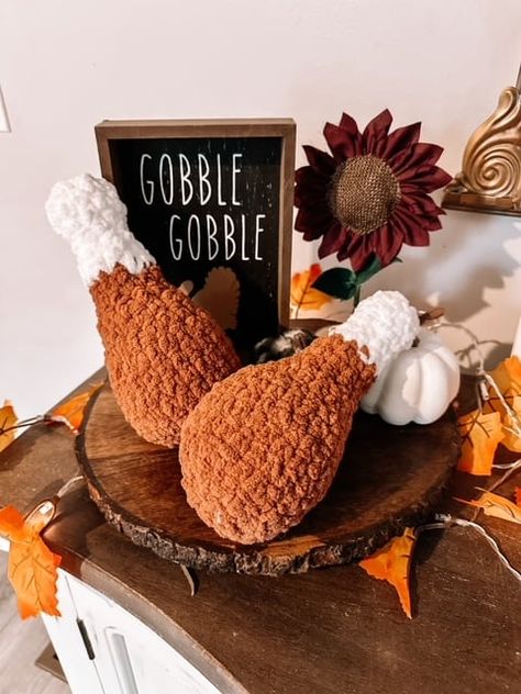 Crochet Turkey, Thanksgiving Crochet, Turkey Leg, Instagram Pattern, Turkey Crafts, Happy November, Turkey Legs, Crochet Cow, Thanksgiving Diy