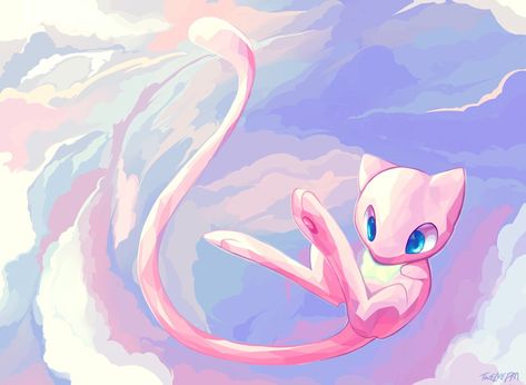 Mew - pokemon - legendary - kawaii, cute c: Mew Pokemon, Mew And Mewtwo, Pokemon Mew, Mythical Pokemon, Mega Pokemon, Pokemon Pins, Pokémon Master, Cute Pokemon Wallpaper, Pokemon Teams