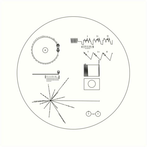 This image is the diagram on the cover of the Voyager Golden Record. / The Voyager Golden Record is a gold-plated record containing examples of the diverse range of sounds and music found on earth, and was sent into space on the 1977 Voyager spacecraft in the hopes one day it will be found by extra… • Millions of unique designs by independent artists. Find your thing. Voyager Disc Tattoo, Golden Record Tattoo, Cliff Tattoo, Voyager Tattoo, Cliffs Tattoo, Jake Tattoo, Arcane Magic, Voyager Golden Record, Voyager Spacecraft