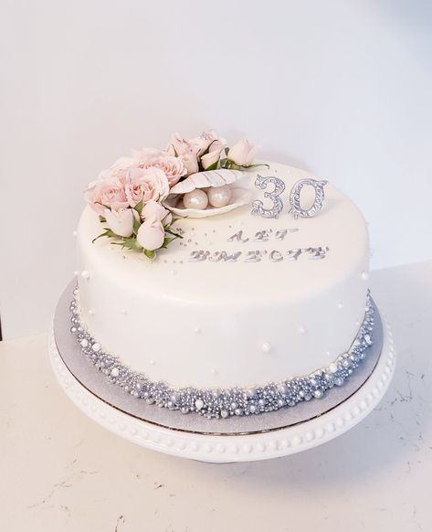 30 Year Anniversary Cake, Anniversary Cake 30 Years, 30 Wedding Anniversary Cake, Pearl Wedding Anniversary, Pearl Anniversary Cake, Pearl Wedding Anniversary Cake, Rustic Pearl Wedding Cake, 25 Th Anniversary Cake Design, 30th Pearl Anniversary