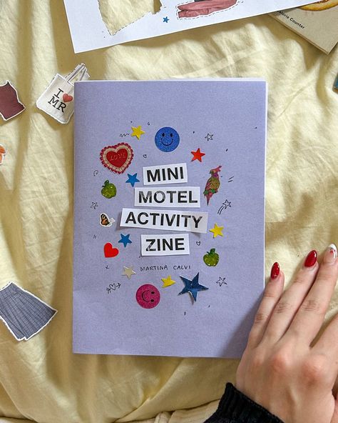 the motel activity zine by @martinamartian- we're obsessed! how would you dress her? Mini Zine, Journaling Aesthetic, Mr. Love, All About Me, Snail Mail, About Me, Bucket List, Bullet Journal, Collage