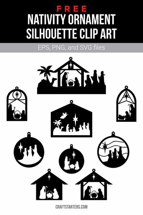 Free Nativity Silhouette Printable, Navity Scene Ideas, Nativity Scene Ideas, Nativity Scene Drawing, Nativity Scene Silhouette, Christmas Silhouettes, Simple Nativity, Nativity Silhouette, Idee Cricut