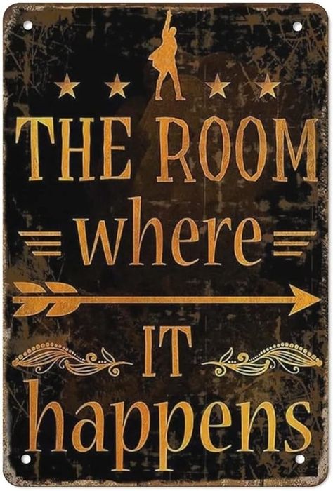 Amazon.com: Tin Hanging Picture The Room Where It-Happens Tin Sign 8x12, Hamilton Musical Art Prints, Alexander Hamilton Wall Decor, It Is A Way of Life Metal Tin Signs Beer TIN Signs Wall Decoration : Home & Kitchen The Room Where It Happens, Hamilton Poster, Retro Decoration, Man Cave Wall Decor, Hamilton Musical, Musical Theater, Musical Art, Alexander Hamilton, Retro Wall Decor