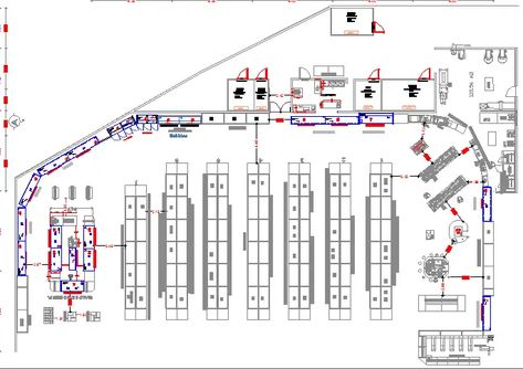 Restaurant Kitchen Layout, Architecture Layout Plan, Storage Architecture, Architecture Layout, Cad Library, Layout Plan, Building Layout, Types Of Architecture, Kitchen Designs Layout