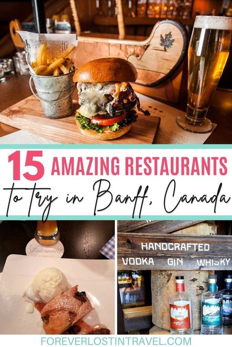 Banff Restaurants, Creative Dishes, Amazing Restaurants, Canada Food, Restaurants To Try, Canada Holiday, Canada Travel Guide, Banff Canada, Canadian Travel