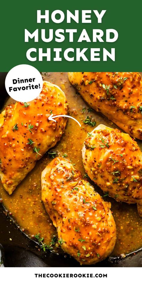 Honey Mustard Chicken Skillet, Sheet Pan Honey Mustard Chicken, Chicken Mustard Recipes, Honey Mustard Chicken And Potatoes, Chicken Honey Mustard, Mustard Chicken Breast, Honey Mustard Chicken Recipes, Mustard Chicken Thighs, Beef Recipe Instant Pot