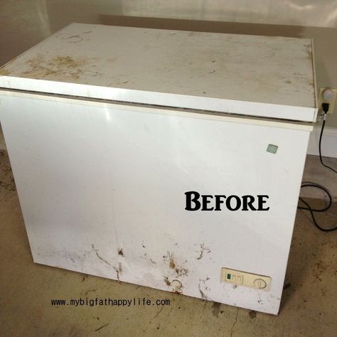 Hidden Chest Freezer In Kitchen, How To Disguise A Chest Freezer, Painting Deep Freezer, How To Hide A Chest Freezer, Disguise Chest Freezer, Painted Deep Freezer, Old Freezer Repurpose, Vinyl Wrap Chest Freezer, Freezer Decoration Hide Ideas