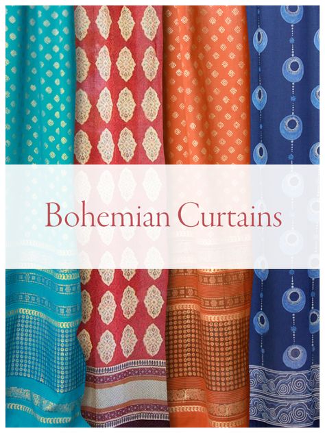 Moroccan Window Treatments, Bohemian Curtains Bedroom, Bohemian Curtains Living Rooms, Boho Curtains Diy, Colorful Curtains Living Room, Bohemian Window Treatments, Boho Curtains Living Room, Boho Window Decor, Boho Window Treatments