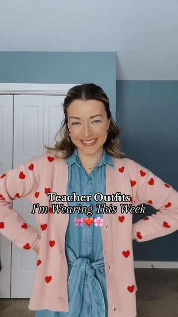 Valentines Day Teacher Outfit, Teacher Valentines Outfit, Teacher Outfit, Valentines Outfits, January 7, Valentine's Day Outfit, Teacher Outfits, Day Outfit, School Teacher