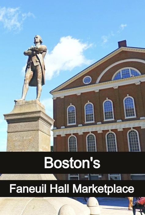 Full of lively pubs, shop, and eateries, the Faneuil Hall Marketplace is one of Boston's best things to do. Fanuel Hall Boston, Best Hotels In Boston, Boston Sites To See, Boston North End Restaurants, Faneuil Hall Boston, Historic Boston, Best Oysters, Boston Travel, Visiting Boston