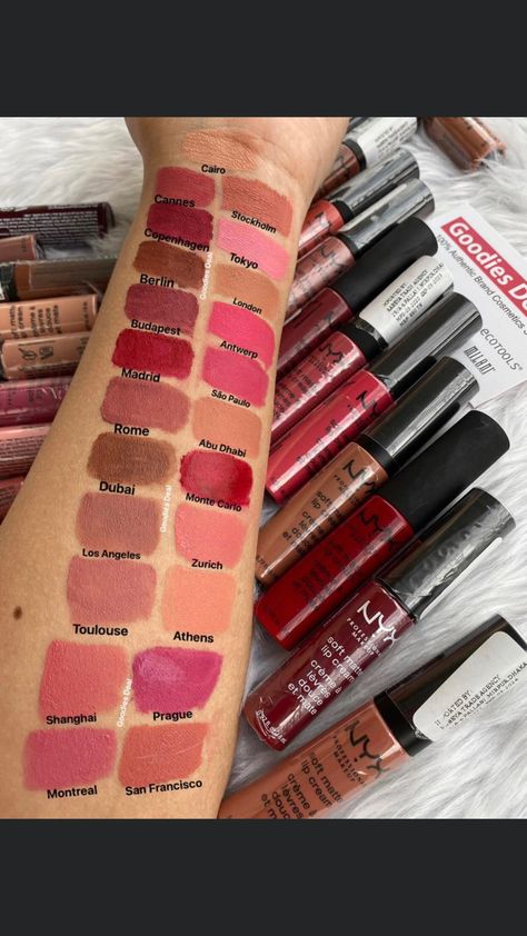 Nyx Swatches Lipstick, Nyx Xxl Swatches, Nyx Lip Cream Swatches, Nyx Cairo, Nyx Lip Liner Swatches, Nyx Matte Lipstick Swatches, Nyx Swatches, Nyx Matte Lip Cream, Nyx Lip Cream