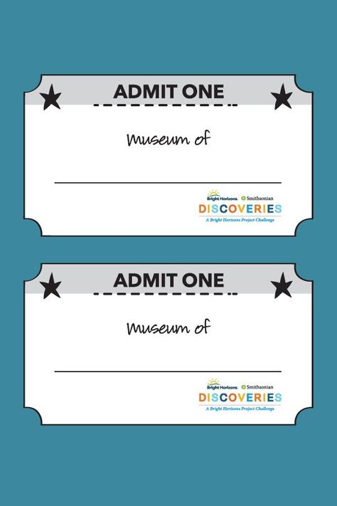 When creating a Museum of Me at home, have your child design their own admission tickets using this ticket template. #discoveriesprojectchallenge Museum Ticket Design, Museum Ticket, Ticket Design Template, Human Body Science, Museum Design, Museum Tickets, Ticket Design, Admission Ticket, Ticket Template