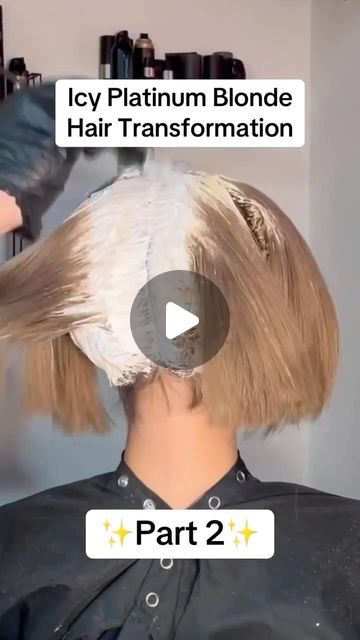 Wella Education on Instagram: "✨ PART 2: Icy Platinum Blonde Transformation! @jhair_stylist takes a natural level 3 to a stunning blonde with the help of #Blondorplex and #illumina Color... stick around for Part 3, and check out some highlights below! 👇

#PROformula:
A. Root: Illumina 10/ + 10/69 + 10/1 + Pastel 6vol 
B. Ends: Illumina 10/69 + 10/1 + 10/81 + Pastel 6vol

#PROtip:
Consider using Illumina as a toner to keep your blondes a true cool tone! 

Model: @ada_kai 🖤

#WellaHair #WellaLife #WellaEducation #StylistsSupportingStylists" Icy Blonde Hair Asian, How To Get Platinum Blonde Hair, Wella Illumina Formulas, Blonde Toner Before And After, Wella Color Formulas Blondes, Platinum Blonde Toner, Wella Education, Wella T18, Blonde Transformation