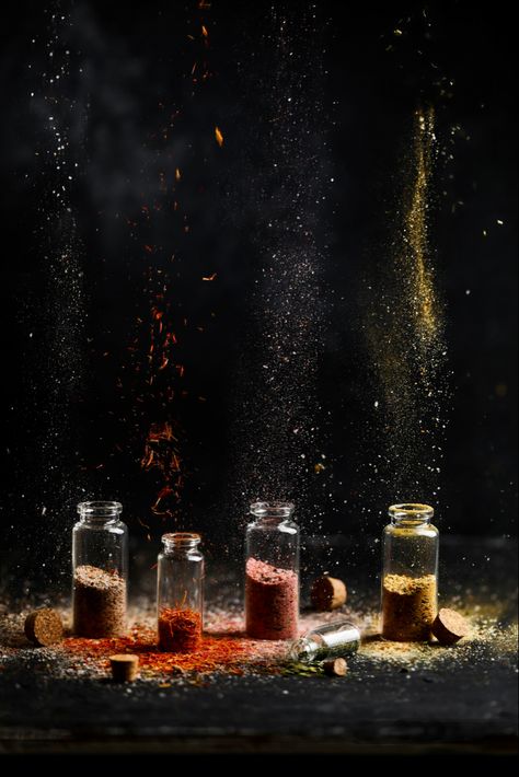 Spice Photography Photo Ideas, Spices Photography Photo Ideas, Spice Product Photography, Spices Aesthetic, Spice Photoshoot, Menu Design Ideas Templates, Spice Photography, Spices Photography, Ingredients Photography