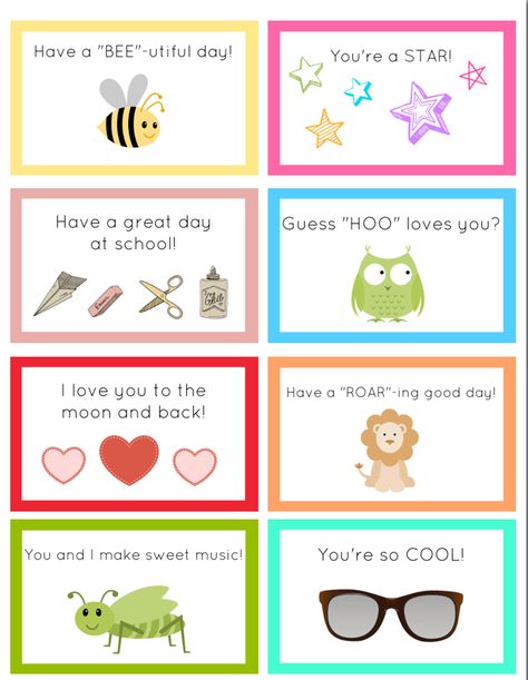 FREE printable lunch box notes for kids' lunches.  LOVE!  #SnackPack #spon K3 Activities, Lunchbox Lunches, School Lunch Notes, Lunchbox Printables, Printable Lunchbox Notes, Notes For Kids Lunches, Kindness Notes, Kids Lunch Box Notes, Quotes Husband