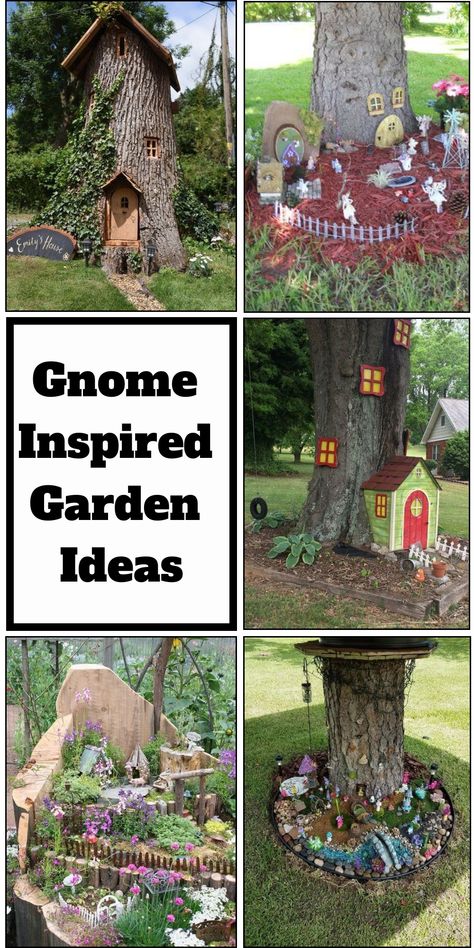 One of the best things about gnome garden ideas is that they’re easily customizable to fit your unique style and preferences. From creating a mini fairy tale world to showcasing your favorite plants in a new way, the possibilities are endless. You can create a classic gnome village complete with tiny houses, roads, and even a little pond. Or, you can opt for a more modern approach by incorporating sleek and simple designs that highlight your favorite plants and flowers. So, gather your materials Gnome House Diy, Gnome Village Ideas, Gnome Birdhouse, Awesome Backyard Ideas, Gnome Garden Ideas, Large Fairy Garden, Cute Fairy Garden, Hobbit Garden, Fairy Garden Mushrooms