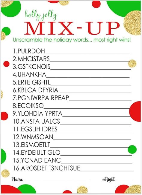 Xmas Games Holiday Parties, Christmas Office Games, Work Christmas Party Games, Christmas Activities For Adults, Office Christmas Party Games, Christmas Party Games For Groups, Christmas Party Games For Adults, Activity For Adults, Christmas Word Scramble