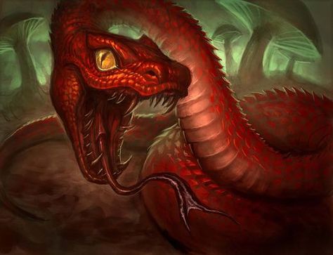 Hearthstone Game, Minion Card, Red Snake, Pit Viper, Medusa Tattoo, Snake Art, Cool Backgrounds Wallpapers, The League, Monster Art