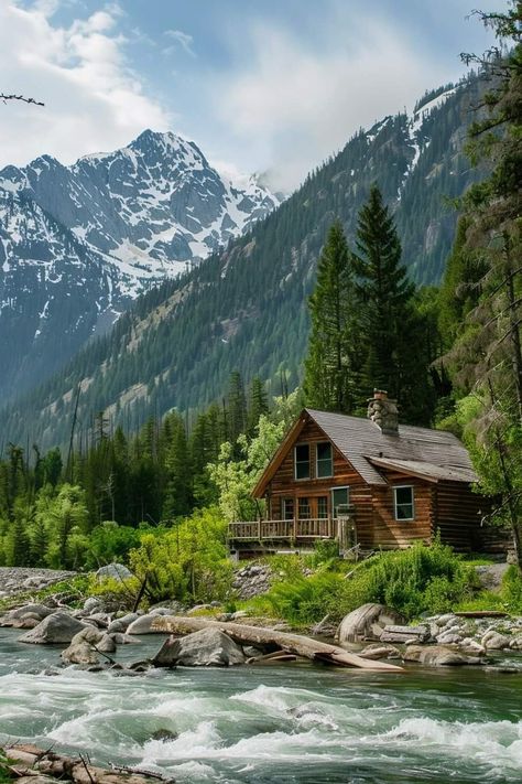 Switzerland House Aesthetic, Cottage Switzerland, Switzerland Cabin, Cabin In Switzerland, Alps Painting, House In Norway, Isolated Cabin, Tiny Log Cabins, Farm Land