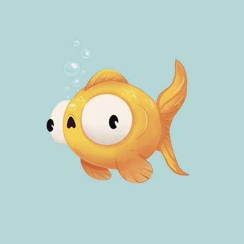 fish illustartion characters Fish Fishing Illustration, Cute Fish Character Design, Fish Character Illustration, Kawaii Fish Drawing, Cute Fish Painting, Golden Fish Illustration, Funny Fish Illustration, Fish Cartoon Illustration, Fish Cute Drawing