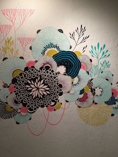 Yellena James, Abstract Art Projects, Wall Murals Painted, Mural Wall Art, Zentangle Art, Mural Art, Inspiration Ideas, Art Show, Abstract Art Painting