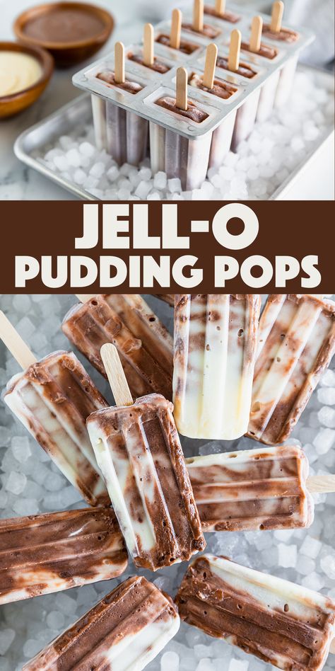 How To Make Fudgicles, Hello Pudding Pops, Low Cal Popsicles, Popcycles Recipes Homemade Popsicles, Uses For Jello Powder, Diy Fudge Popsicles, Popular Desserts For A Crowd, Ice Cream Popsicles Recipes, Homemade Pudding Pops