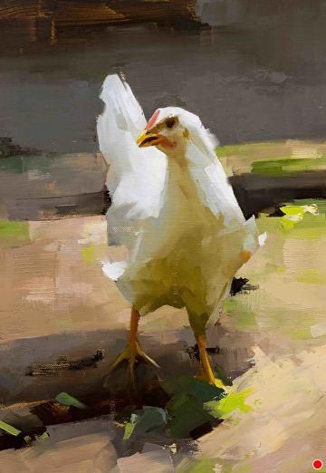 Pet Paintings, Chicken Painting, Oil Painting Inspiration, Rooster Art, Decorative Paintings, Farm Art, Chicken Art, Traditional Paintings, Wildlife Art