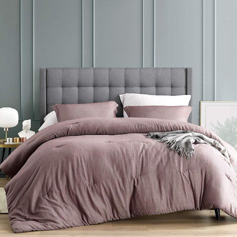 Mauve Comforter Bedroom, Mauve Bedroom Decor, Dorm Comforters, Oversized Comforter, Bedroom Comforter Sets, Cotton Comforter Set, Twin Xl Comforter, Soft Bed, Bedrooms Decor