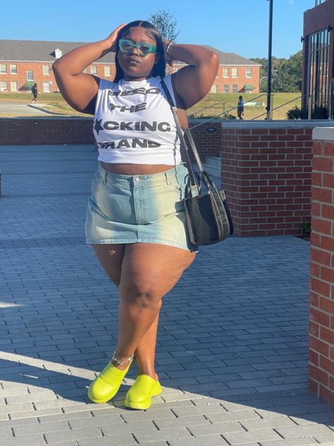 Plus Size Mini Skirt Outfit, Plus Size Birthday Outfit Ideas, Skirt Outfit Plus Size, Plus Size Birthday Outfit, Plus Size Birthday, Plus Size Mini Skirt, Outfit Ideas 2023, Birthday Outfit Ideas, Plus Size Baddie