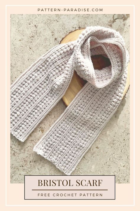 Crochet Stitches For Scarf, 1 Day Crochet Projects, Mens Scarf Pattern, Knit Scarf Patterns Free, Crochet Toque, Crochet Scarf Tutorial, Crochet Mens Scarf, Crochet Scarf For Beginners, Crocheted Scarves