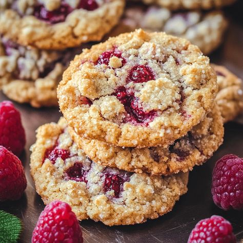 Raspberry Crumble Cookies Raspberry Crumble Cookies, Crumble Cookies, Raspberry Crumble, Sale Ideas, Raspberry Filling, Crumble Topping, Bake Sale, Healthy Sweets, Cookie Dough