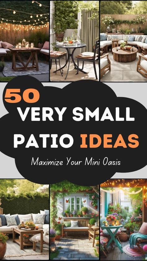 Do you have a very small patio? No worries! You can make it beautiful. A small patio can be cozy and fun. This guide will give you many ideas. Let's start! Small Outdoor Patio Decorating Ideas, 8x8 Patio Ideas, Small Deck Seating Ideas, Small Patio Oasis Ideas, Small Square Patio Ideas, Small Patio Designs And Ideas Layout, Very Small Patio Ideas, Condo Patio Ideas, Easy Outdoor Patio Ideas