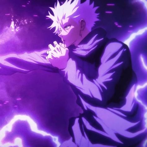 Gojo Satoru Pfp Fighting Naruto Uzumaki Art, Arte Sketchbook, Gojo Satoru, Animated Icons, Purple Aesthetic, Dark Anime, Anime Artwork, Anime Scenery, Jujutsu Kaisen