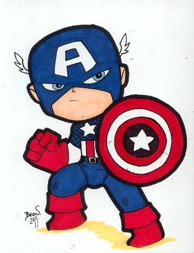 Chibi Wolverine, Captain America Cartoon, Captain America Drawing, Iron Man Cartoon, Avengers Drawings, Captain America 2, Chibi Marvel, Superhero Cartoon, Marvel Cartoons