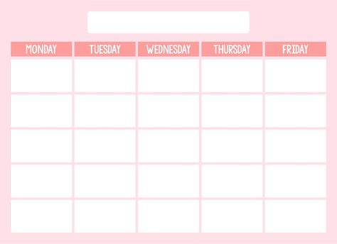 Blank Weekly Calendar Template Monday Friday Monday Friday Calendar, Lesson Plan Calendar, Weekly Planner Monday To Friday, Monday Through Friday Calendar Printable, Blank Weekly Calendar Printable Free, Blank Planner Template, Monday To Friday Schedule Template, Blank Timetable, Blank Schedule Template