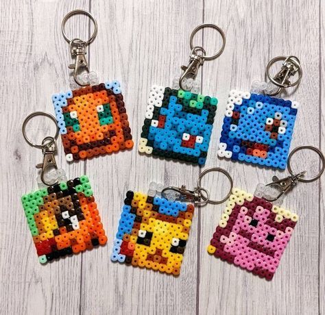 Hamma Beads Ideas Pokemon, Nintendo Perler Beads, Gaming Perler Beads, Pokemon Pearl Beads, Charmander Perler Beads, Video Game Perler Beads, Perler Pikachu, Game Perler Beads, Iron Beads Ideas Cute