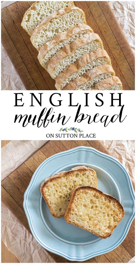 Muffin Bread Recipe, Bread No Knead, English Muffin Bread Recipe, Recipes Biscuits, English Bread, English Muffin Bread, Easy English, Muffin Bread, Sutton Place