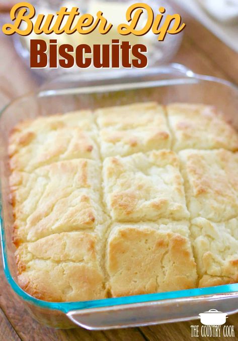 Butter Dip Biscuits (+Video) - The Country Cook Gluten Free Butter Dip Biscuits, Gluten Free Butter Dipped Biscuits, Butter Dips Biscuits, Butter Swim Biscuits No Buttermilk, Easy Biscuits From Scratch, Butter Swim Biscuits Easy Recipes, Easy Biscuit Recipe 3 Ingredients, Butter Dip Biscuits, Butter Swim Biscuits