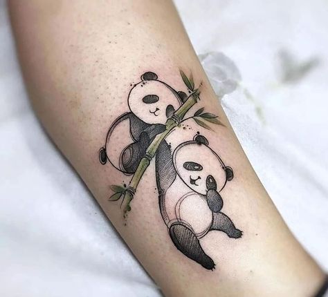 Professional Tattoo Kits, Cute Animal Tattoos, Panda Tattoo, Friendship Tattoos, Bear Tattoo, Panda Art, Tattoo Kits, Tattoo Supplies, Art Style Inspiration